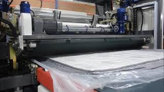 Fully automatic mattress rolling packing for wrapping mattress