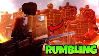 I BEAT THE RUMBLING SOLO In Roblox Attack On Titan Revolution UPDATE 2!