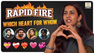 Which Heart for Whom With #Niharika | Rapidfire | Allu Arjun, Ram Charan, Pawan Kalyan, Sushmita