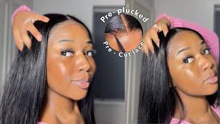 THE EASIEST WIG INSTALL EVER! | Silky Straight Ready & Go Closure Wig For Beginners | Yolissa Hair