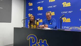 Pitt WBB HC Lance White and F Liatu King speak after 85-83 win over North Alabama.