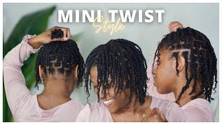 Moisturized Mini Twists on Stretched Natural Hair | Fall Routine!