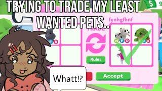 TRYING TO TRADE MY HTT PETS ON ADOPT ME!! (Unexpected)