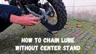 HOW TO LUBE THE CHAIN ​​WITHOUT CENTER STAND: EASY METHOD