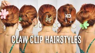 6 EASY CLAW CLIP HAIRSTYLES  Medium & Long Hairstyles