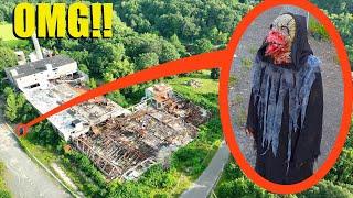 drone catches the Long Mouth Demon at collapsed abandoned factory (we found him)