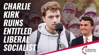 Charlie Kirk Ruins Entitled Liberal Student