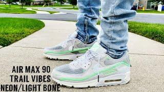 Air Max 90 Trail Vibes Neon / Light Bone 2020 Unboxing & On Feet