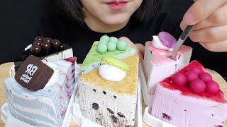 배스킨라빈스 나눠먹는 와츄원 케이크 먹방 Ice cream cake MUKBANG