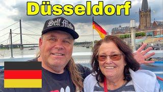 Boat Tour with Mom on the Rhein River in Duesseldorf Germany