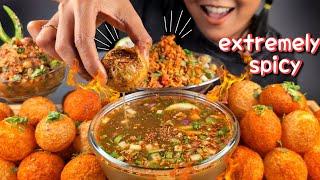 SPICY PANIPURI CHALLENGE | PANIPURI EATING CHALLENGE | INDIAN STREET FOOD | EATING VERY SPICY FOOD