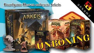 Boardgame Heaven Unboxing 189: Arkeis + expansions (Ankama)