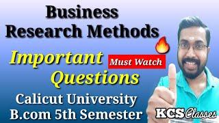 Business Research Methods|Important Questions|Calicut University Bcom 5th Semester