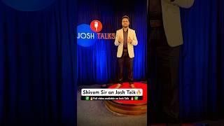 Shivam Sir on @JoshTalksHindi Gyanoday ke guru ji 