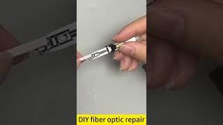 DIY fiber optic repair! can you do it? #opticalfiber #communication  #network #networkengineers
