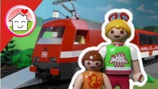 Playmobil Eisenbahn - Zug fahren mit Familie Hauser - Playmobil toy train