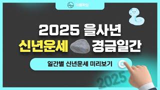 2025년 을사년 신년운세 경금일간 내가 중요 인물!?