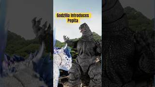 Godzilla introduces Pepita. #godzilla #stopmotion #hiya #shmonsterarts