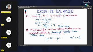 Class 10 REAL NUMBERS Revision Time