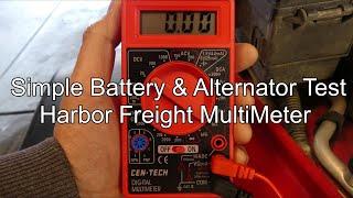 How to check Battery & Alternator using Multimeter from Harbor Freight DIY Diagnostic