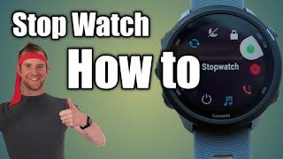 Garmin Forerunner 245 Stopwatch How to and demo