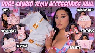 HUGE SANRIO TEMU HAUL 2023 | cuteness overload (accessories, shoes, keychains, bags, & plushies)