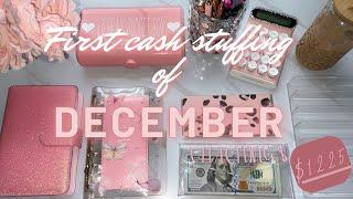 Cash Envelope Stuffing| Sinking Funds| December paycheck #1| $1225 #cashstuffing
