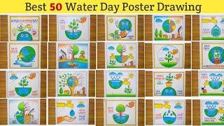 World Water Day Poster Drawing / Save Water Save Life Drawing / Save Water Save Earth Drawing