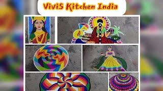 My rangoli collections |#special rangoli |#top model rangolis|#Vivis Kitchen India |#best rangolis