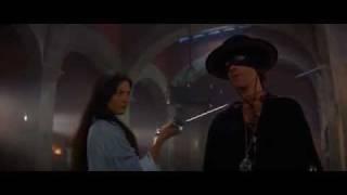 THE MASK OF ZORRO: Sword Fight Scene ZORRO and ELENA