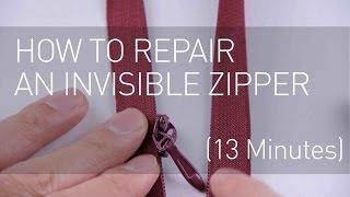 How to Repair An Invisible Zipper