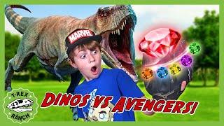 Dinosaurs vs Avengers Mystery Adventure! T-Rex Ranch Dinosaurs for Kids