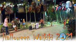 Halloween Waikiki 2021 | Honolulu, Oahu  Hawaii 4K Tour & Driving