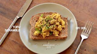 Easy morning tofu scramble! 