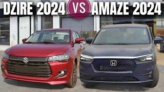 Honda Amaze 2025 vs New Dzire 2024 - Which is Better? | Maruti Dzire vs Honda Amaze 2024 | New Amaze