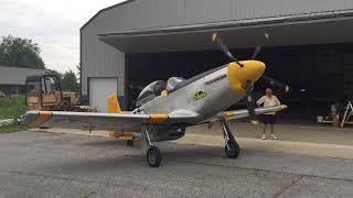 Titan T-51 Mustang with LS3 V8 startup