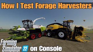 How I Test Forage Harvesters on FS22 / on Console with LooneyFarmGuy