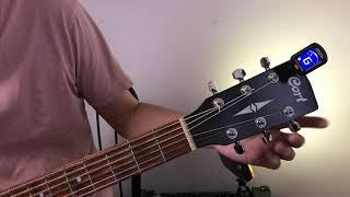 How to tune Guitar with tuner (AROMA AT-01A)