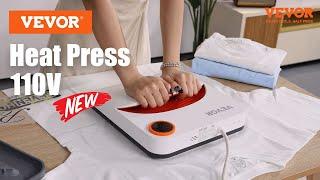 VEVOR Heat Press 12 x 10 in Portable Easy Press Sublimation Transfer DIY T-shirt