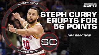 NBA REACTION  Steph Curry goes off for 56 + Zion records his 1st triple-double | SportsCenter