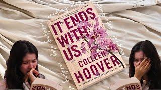 reading 'it ends with us' by colleen hoover in one day