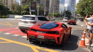 SUPER ESPORTIVOS ACELERANDO IN SÃO PAULO! Ferrari, Lamborghini, porsche, McLaren e muito mais #sp