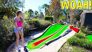 We Have an Epic Mini Golf Match at Jurassic Golf! (Mom's Here Too!)