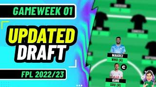 FPL | MY UPDATED DRAFT! | Fantasy Premier League 2022/2023!