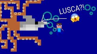 Defeating Lusca (half shark half squid) in minecraft