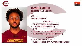 2019 CONCORDIA ALL-CANADIAN WR JAMES TYRRELL