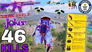 46 KILLS!! IN 1 MATHCES FASTEST GAMEPLAY with FULL JOKER x-SUIT HARDEST GAME PUBG Mobile