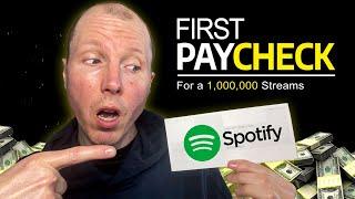 My First Spotify Paycheck For a 1,000,000 Streams!