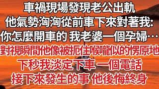 【完結】車禍現場發現老公出軌，他氣勢洶洶從前車下來對著我：你怎麼開車的 我老婆一個孕婦…，對視瞬間他像被扼住喉嚨似的愣原地，下秒我淡定下車 一個電話，接下來發生的事 他後悔終身【爽文】【婚姻】【豪門】