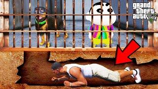 Franklin Dig Secret Underground Tunnel To Save Shinchan and Chop In GTA 5!